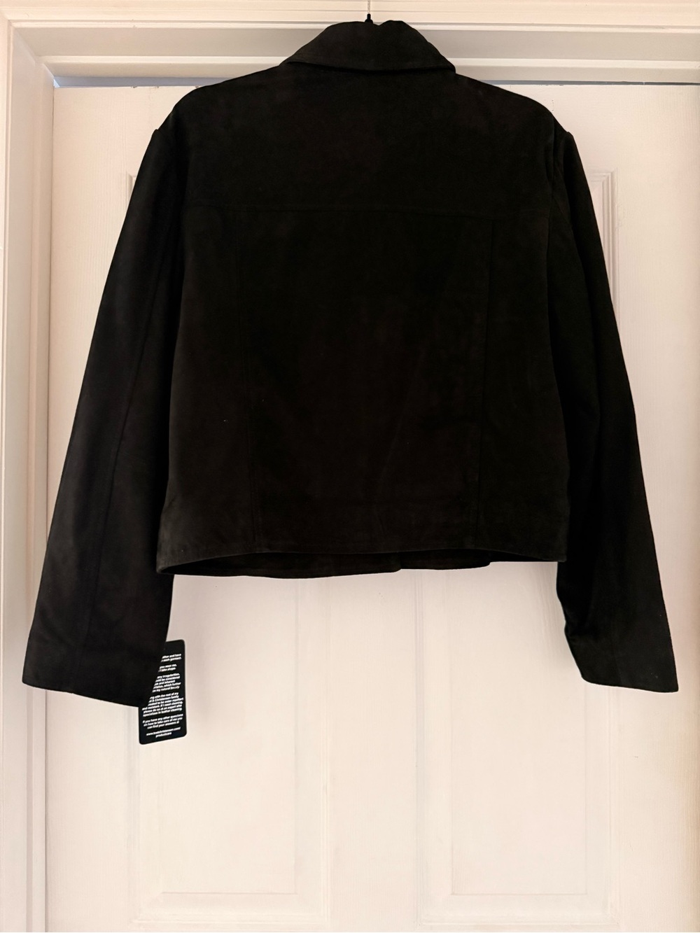 NEW! Bod & Christensen - Suede Button-Front Jacket - Black - Size M - Picture 2 of 11